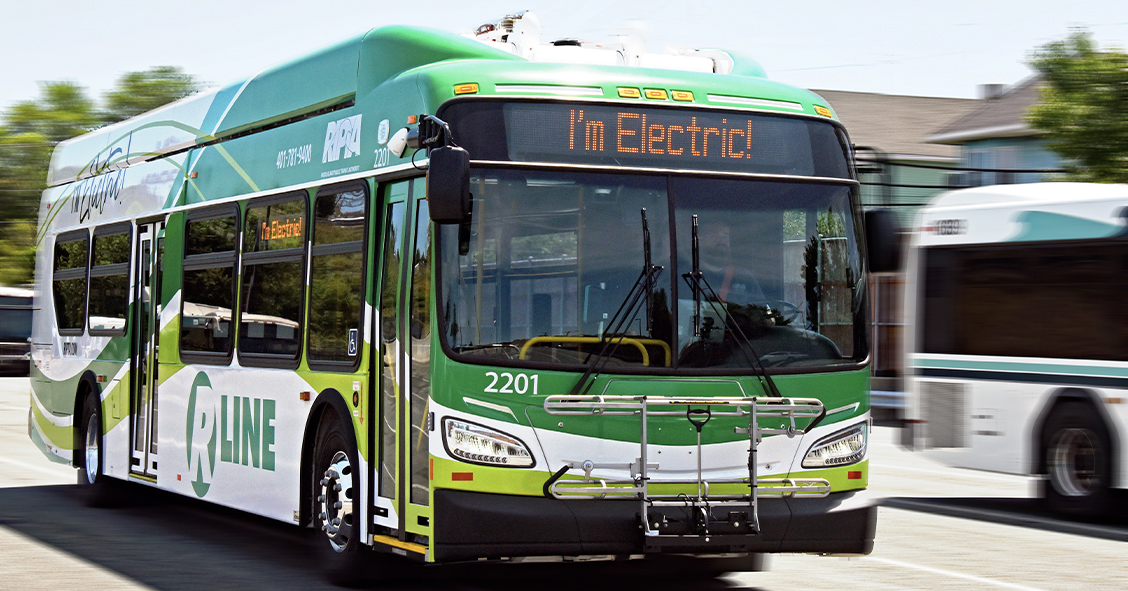 electric bus front picture