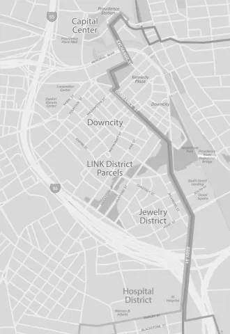 Downtown transit connector map